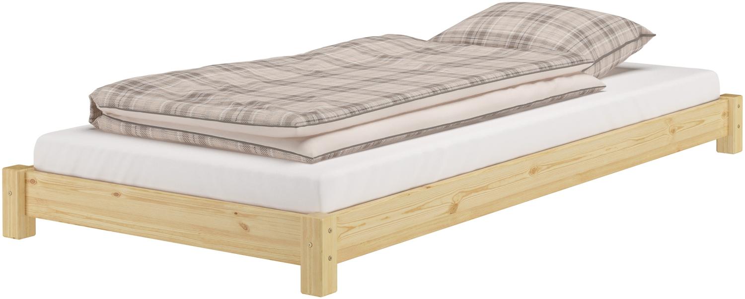 Breites Flachbett Futonbett Niedrigbett 100x200 Kiefer massiv V-60.51-10ohne Zubehör Bild 1