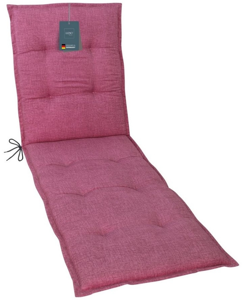 LILENO HOME Liegenauflage perfekt für Strandliege, Sonnenliege Auflage, Gartenliege Auflage, (1er Set), Polster Auflage für Rollliegen Pink, Sitzpolster Bild 1