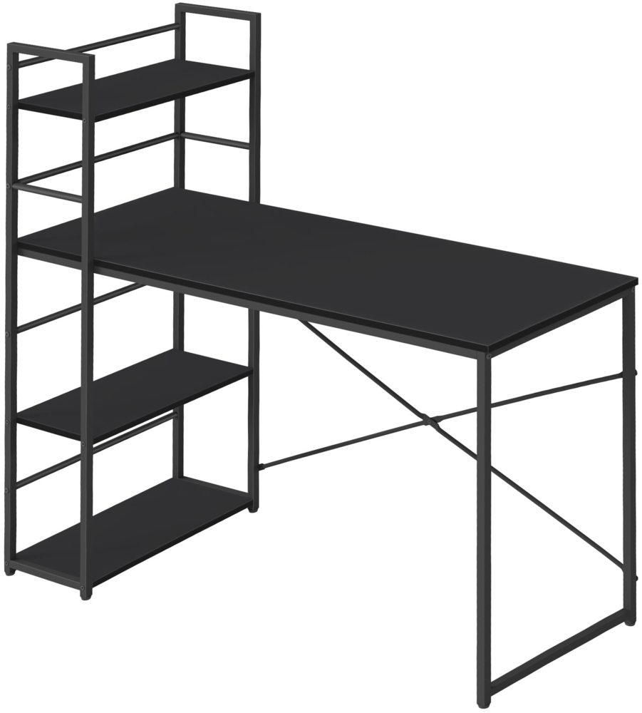 Valora MAX 4.0 Computertisch, Schwarz, modernes Design mit Ablagen Bild 1