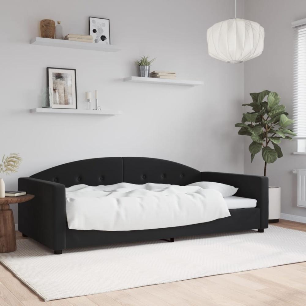 vidaXL Tagesbett Schwarz 100x200 cm Samt 354147 Bild 1
