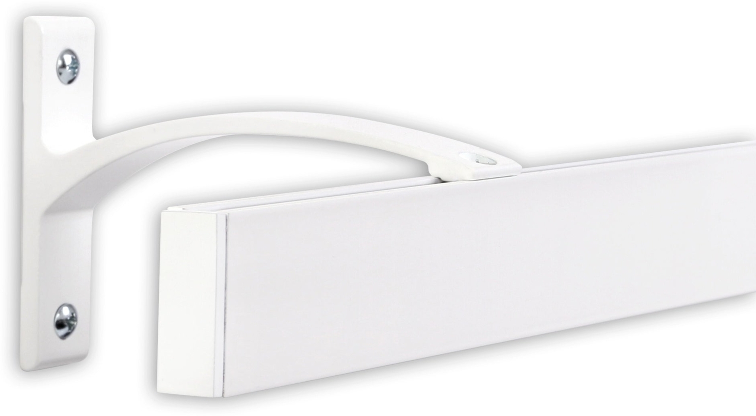 Deco-Raum® Gardinenschiene Innenlauf Curve | Länge: 350cm | Material: Aluminium | Farbe: Weiß Bild 1