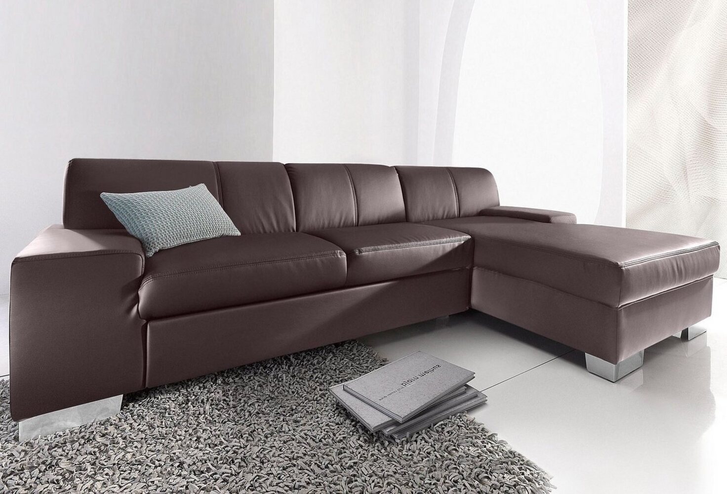 DOMO collection Ecksofa Star, zeitlose Formensprache, elegante Optik, L-Form, wahlweise mit Bettfunktion Bild 1