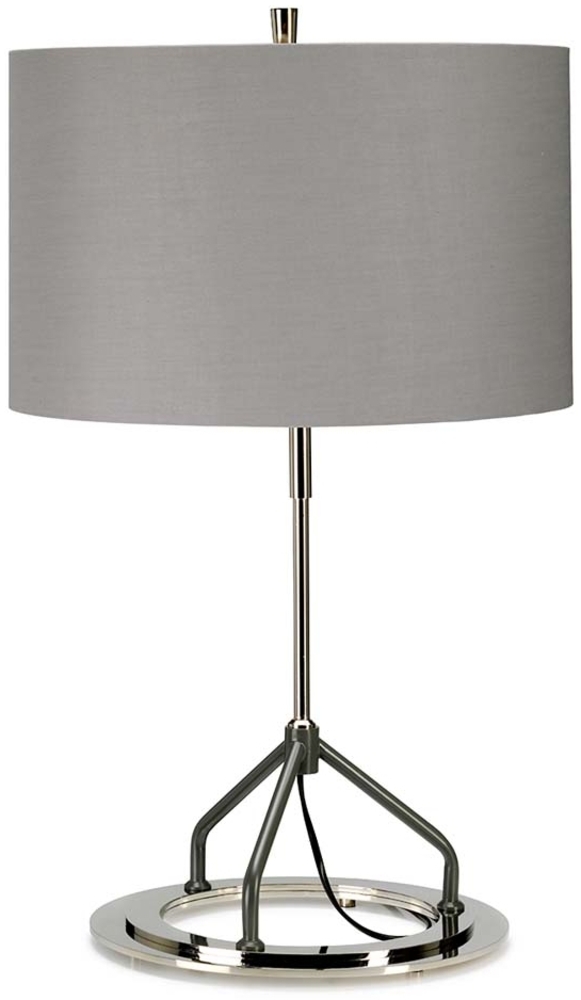 Tischleuchte, Stahl, Nickel, Grau, D 40 cm Bild 1