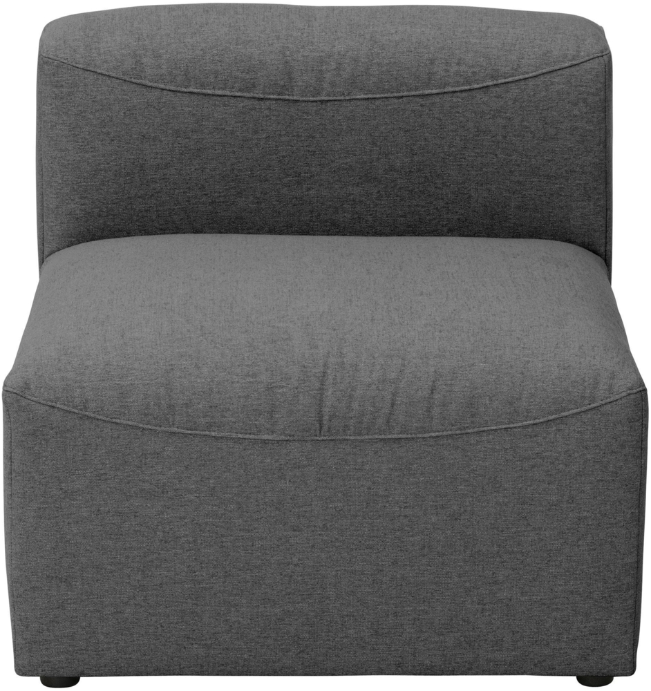 Sofaelement 1-Sitzer ohne Lehne Kaleigh Bezug Flachgewebe Kunststoff schwarz / anthrazit 23215 Bild 1