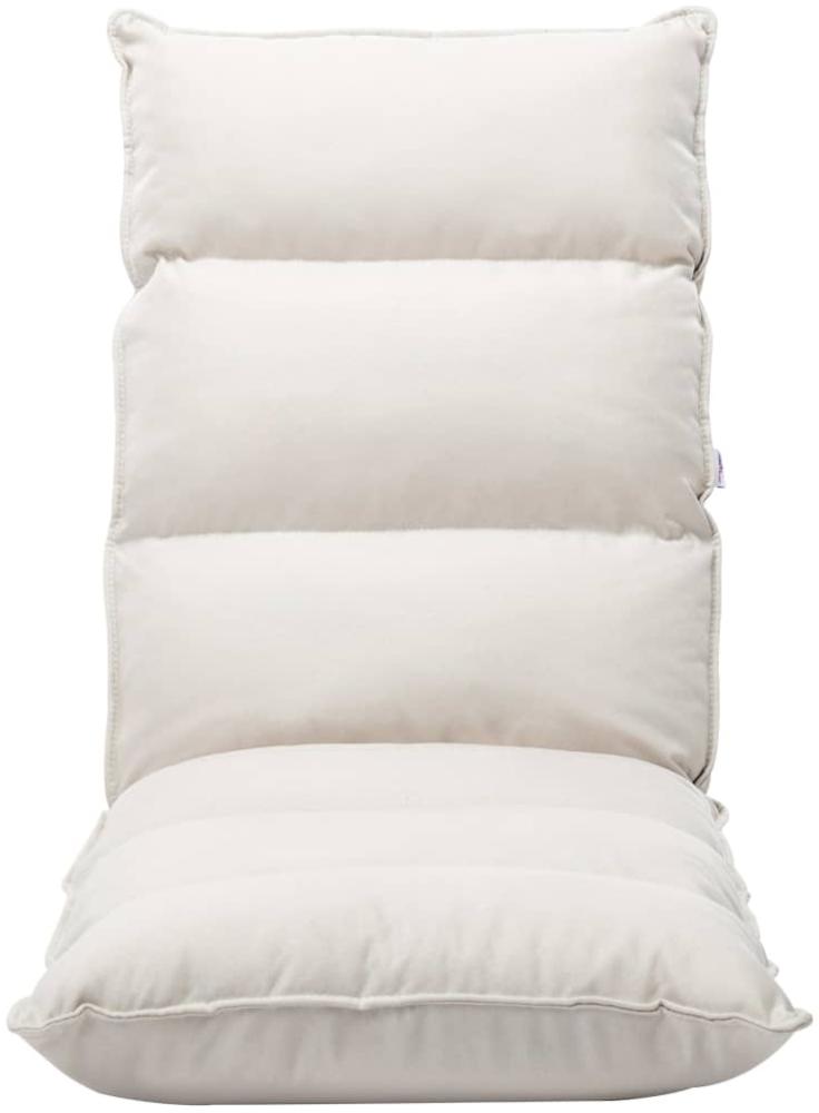 vidaXL Bodenstuhl Faltbar Creme Stoff [325237] Bild 1