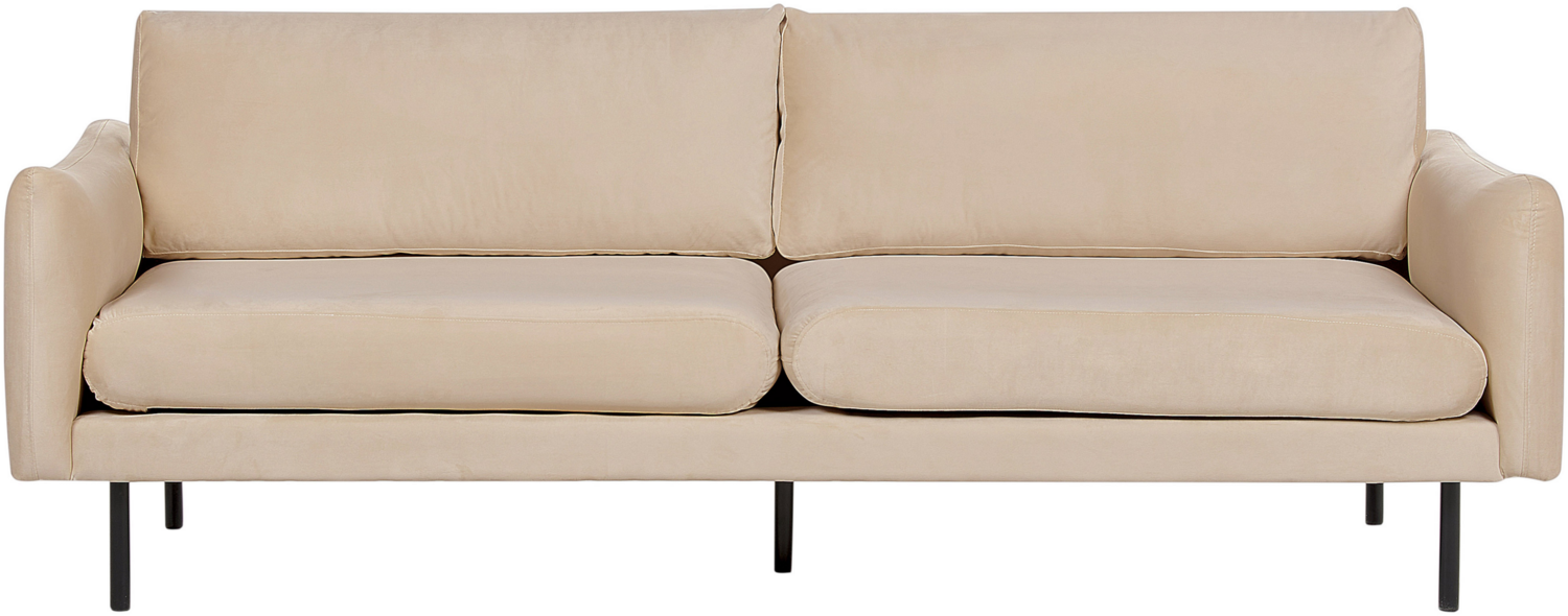 Sofa 3-Sitzer VINTERBRO Samtstoff Beige Bild 1