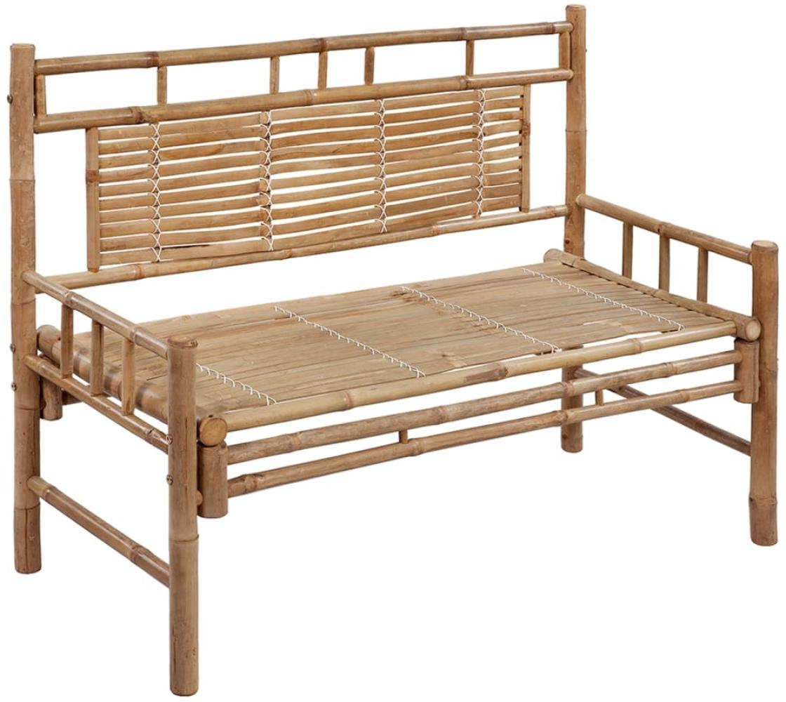 vidaXL Gartenbank mit Auflage 120 cm Bambus 3063899 Bild 1