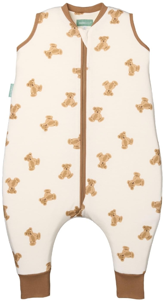 molis&co - Baby Schlafsack mit Füßen - Ideal für Frühling und Herbst - Babyschlafsack mit Füßen 1 tog - Leicht gepolstert - 100% Baumwolle (Oeko-TEX 100), Premium Qualität - Teddy (120 cm) Bild 1