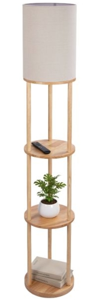 Stehlampe mit 3 Ablagen & Leinenschirm 10052499_8248 Bild 1