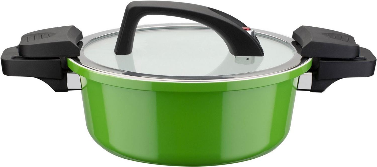 GSW Dampfgartopf Ceramica green, Aluminium (1-tlg), Dampfkochtopf, mehrfache Ceramic-Versielgung, Induktion Bild 1