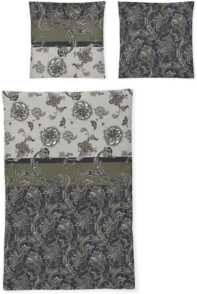 Irisette Edel-Feinbiber Bettwäsche Set Koala 8428 blau 140 x 200 cm + 1 x Kissenbezug 90 x 70 cm Bild 1