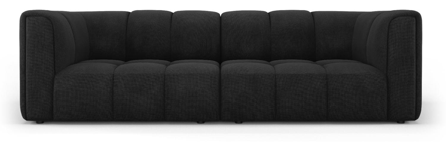 Micadoni Modulares Sofa Serena 3-Sitzer Strukturierter Stoff Schwarz Bild 1