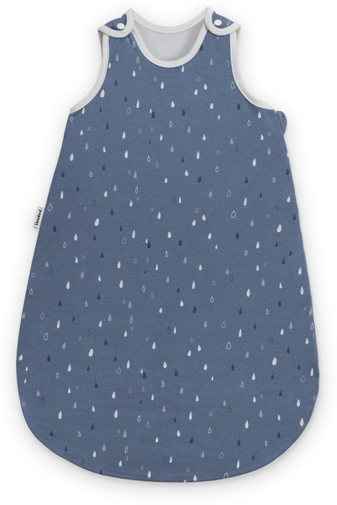 Ehrenkind® Baby Sommerschlafsack Rund | Bio-Baumwolle | Sommer Schlafsack Gr. 50/56 Jeansblau Tropfen | Schlafsack Baby Schlafsack Kinder Bild 1