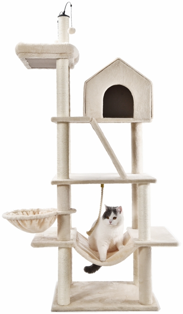 HOME DELUXE Kratzbaum FURRY - Beige Bild 1