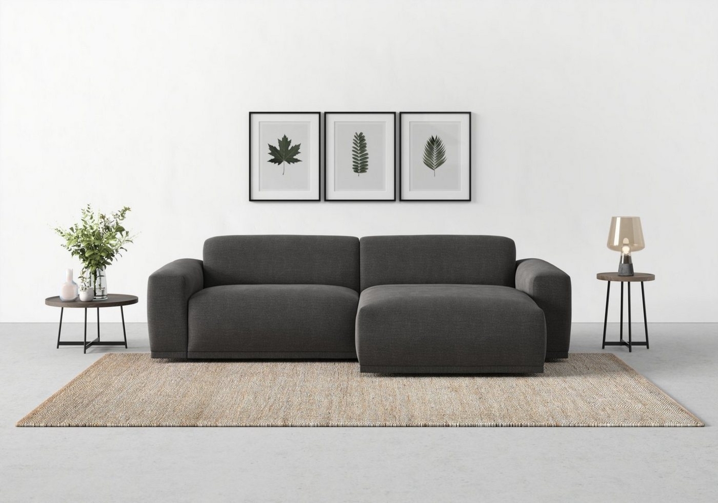 TRENDMANUFAKTUR Ecksofa Braga, mit hochwertigem Kaltschaum, L-Form, in Cord erhältlich, 2 Teile, modernes Sofa, Couch mit hohem Sitzkomfort, 255/72/160 cm (B/H/T) Bild 1