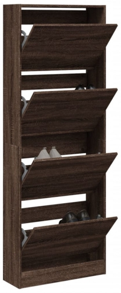 vidaXL Schuhschrank Braun Eichen-Optik 60x21x163,5 cm Holzwerkstoff 839909 Bild 1