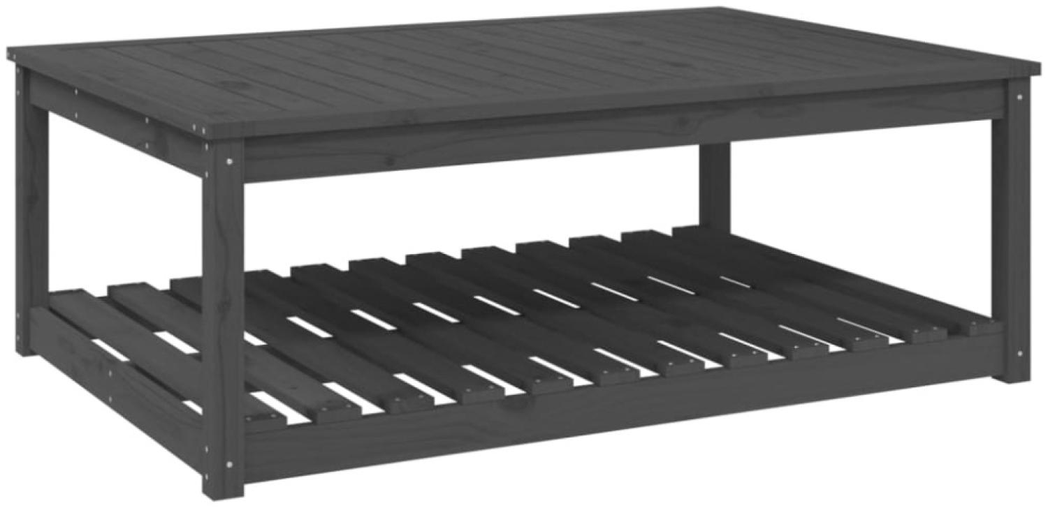 vidaXL Gartentisch Grau 121x82,5x45 cm Massivholz Kiefer 824150 Bild 1