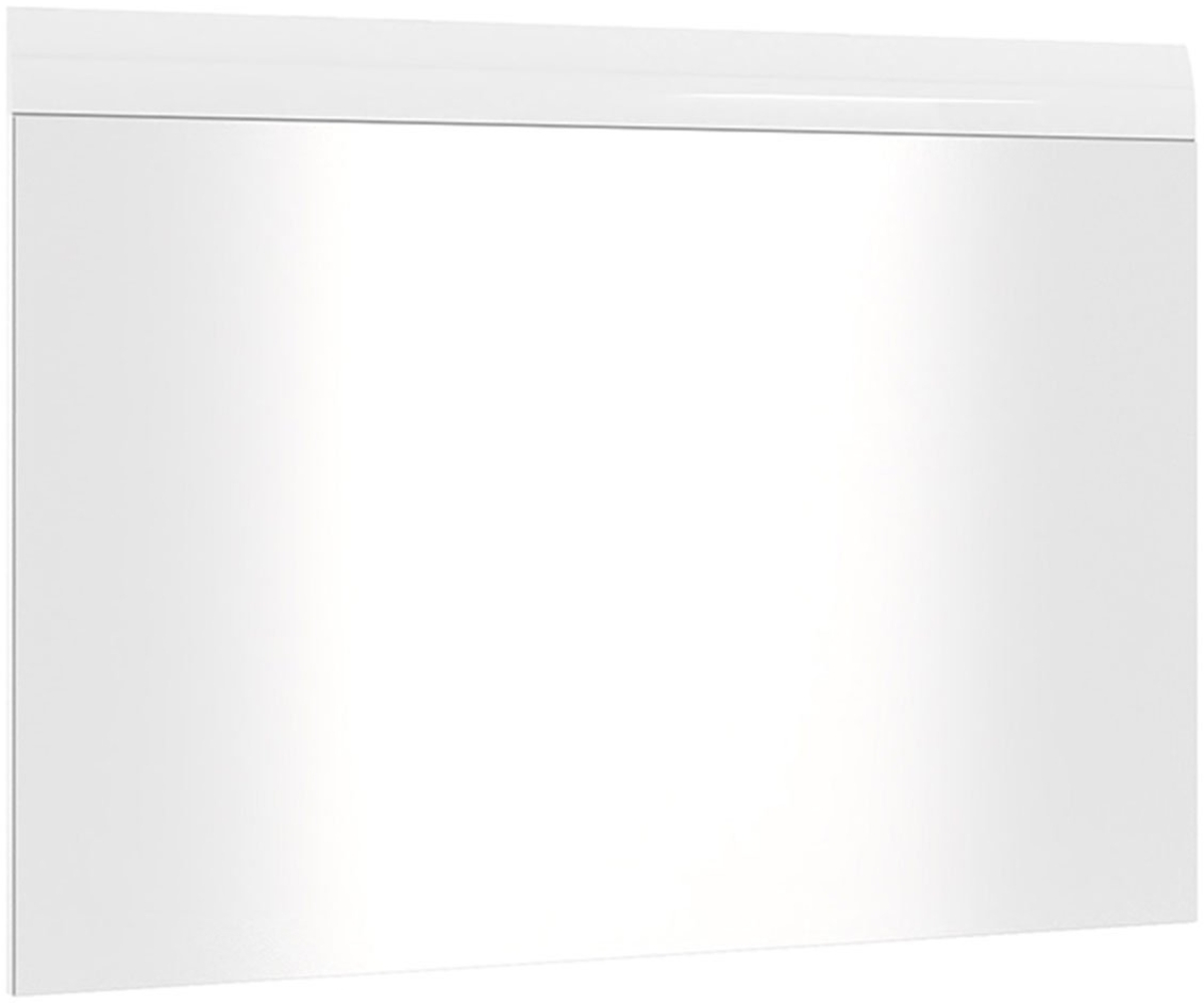 Spiegel Mestre / Merano, Glas, Holzwerkstoff, Weiß, Verspiegelt, 87 x 63 x 2 cm Bild 1