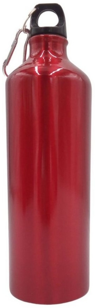 Aluminium Trinkflasche 1000ml farbig mit Karabiner Wasserflasche Sportflasche Bild 1