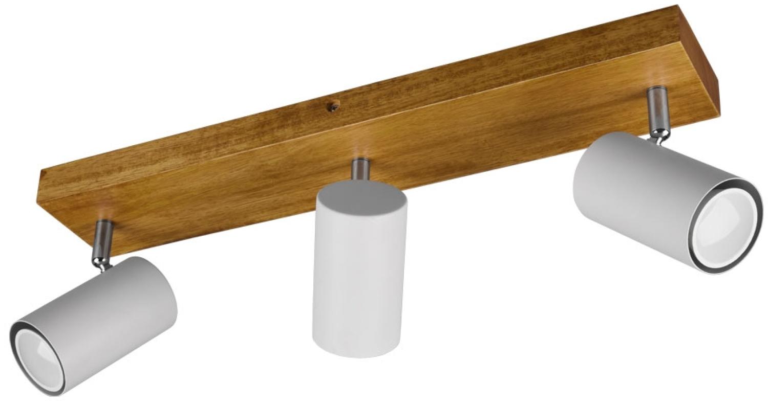 LED Deckenstrahler, Holz, Spots verstellbar, 44 cm Bild 1