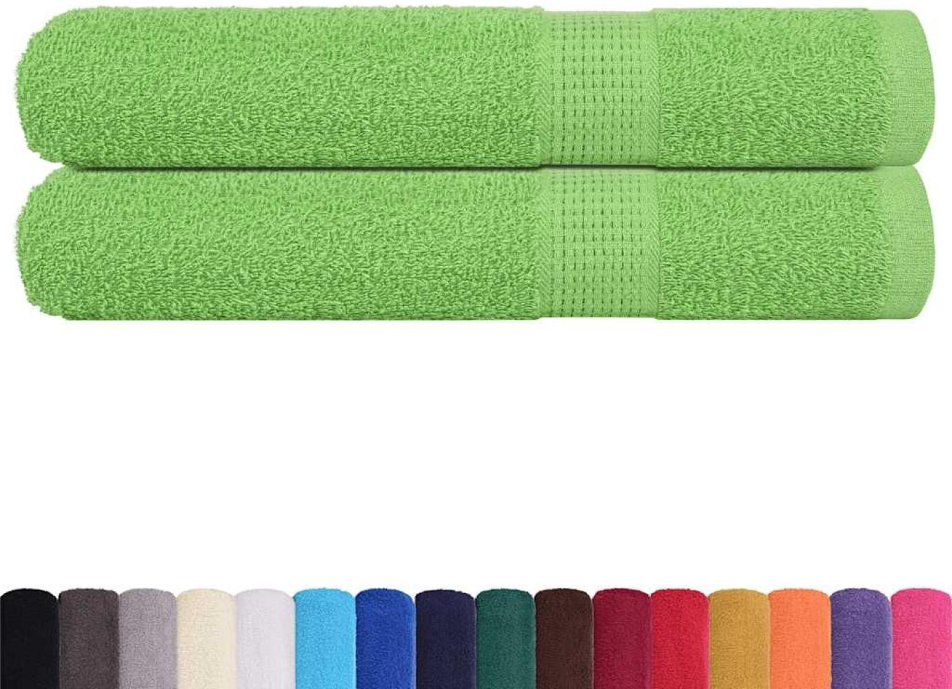 vidaXL Handtücher 2 Stk. Apfelgrün 100x200 cm 360 g/m² 100% Baumwolle 137034 Bild 1