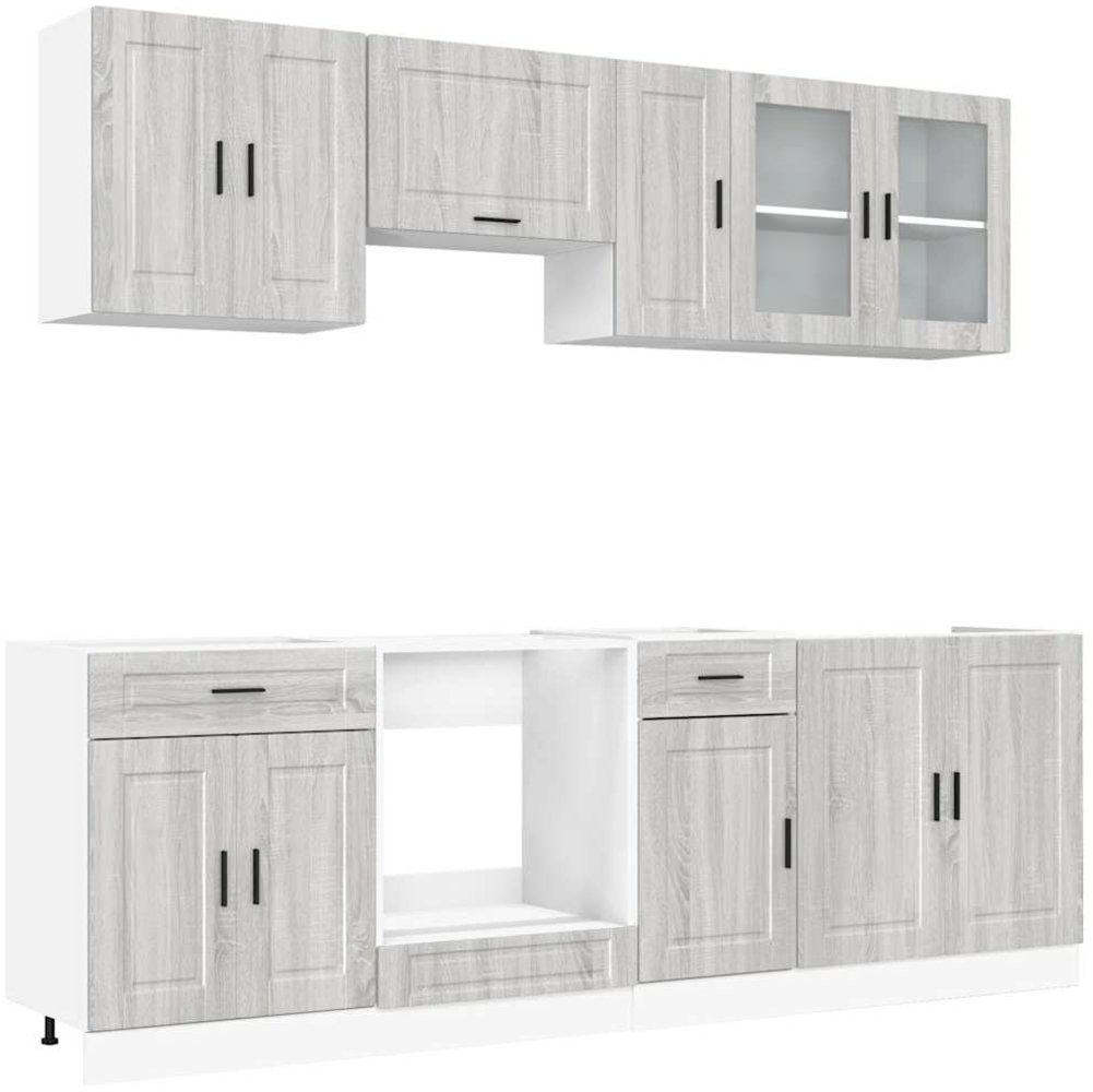 vidaXL 8-tlg. Küchenschrank-Set Kalmar Grau Sonoma Holzwerkstoff 3314847 Bild 1