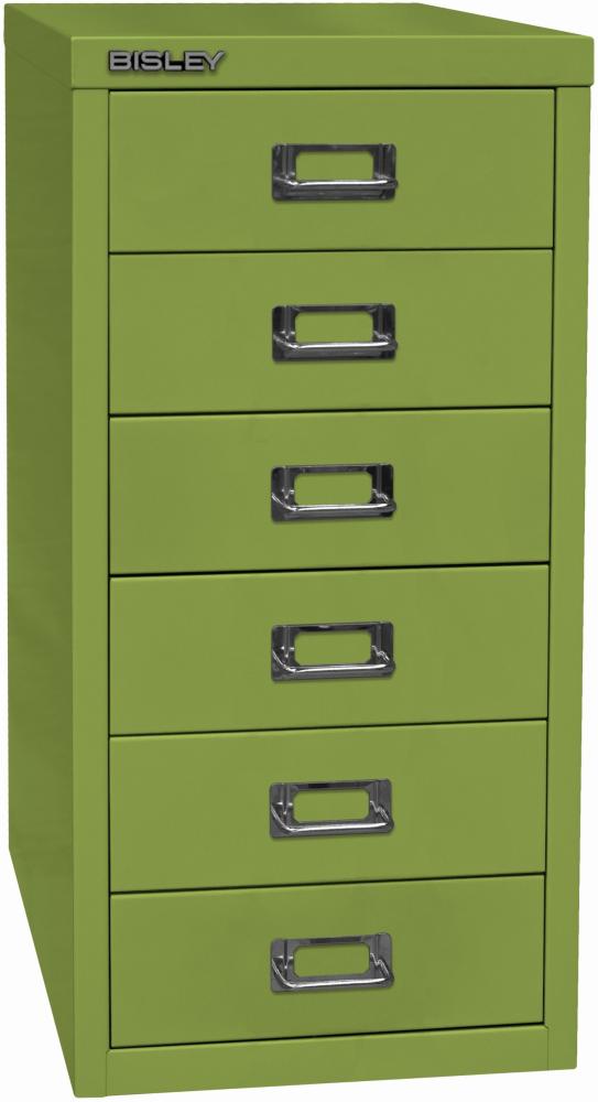 Bisley MultiDrawer™, 29er Serie, DIN A4, 6 Schubladen, Farbe grün Bild 1