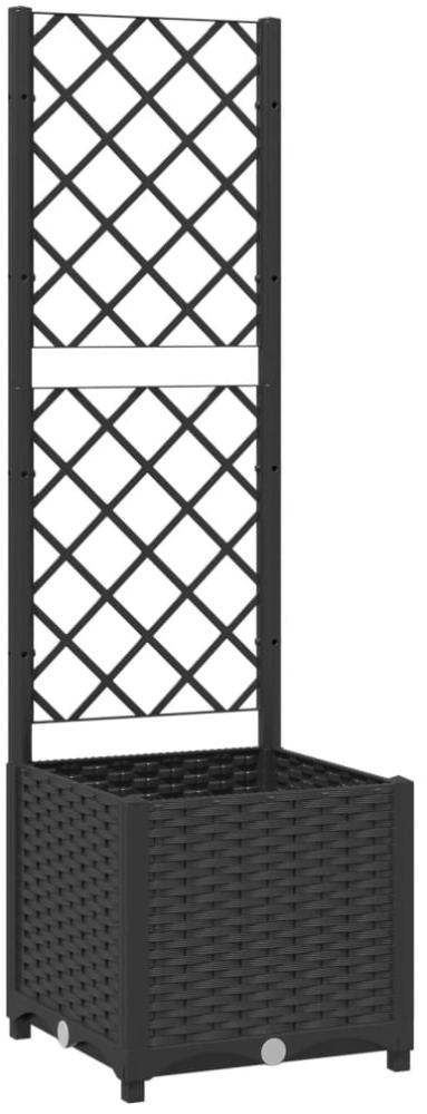 vidaXL Pflanzkübel mit Spalier Schwarz 40x40x136 cm PP 318269 Bild 1
