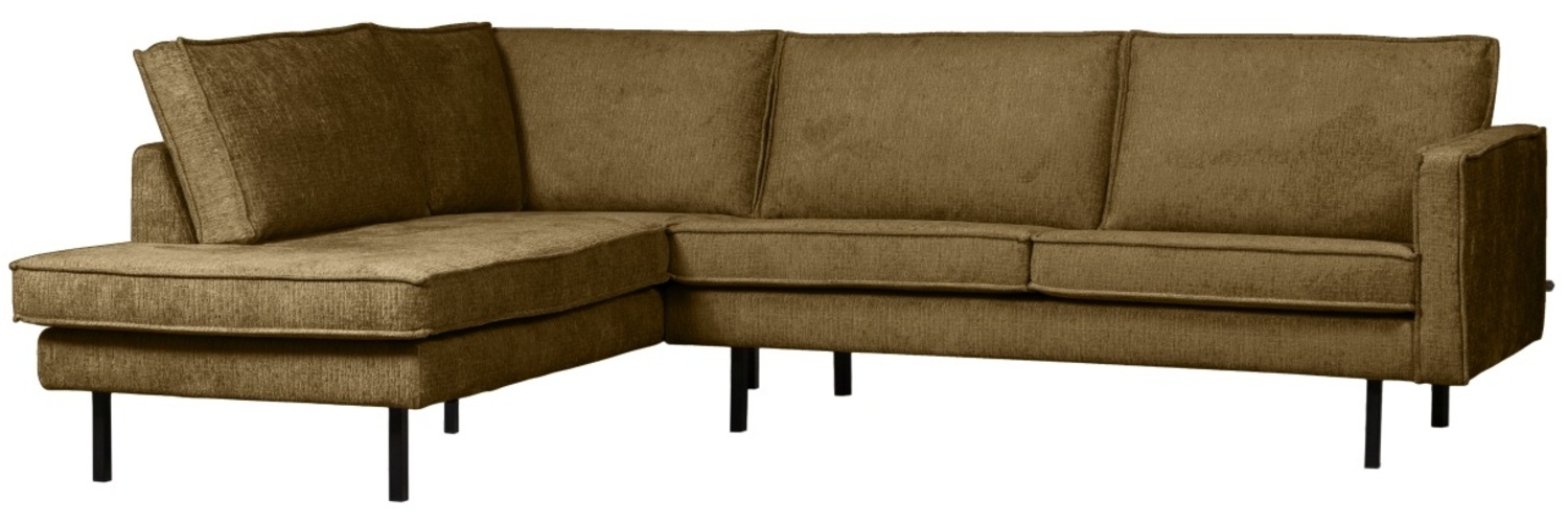 Ecksofa Rodeo aus Struktursamt Links, Brass Bild 1