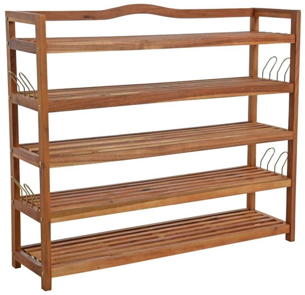 Schuhregal Holz Schuhschrank Schuh Regal 5 Etagen Schuhständer Schuhablage Bank Bild 1