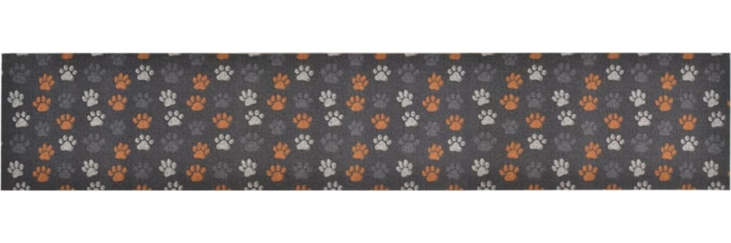 vidaXL Küchenteppich Waschbar Pfoten 60x300 cm Samt 136575 Bild 1