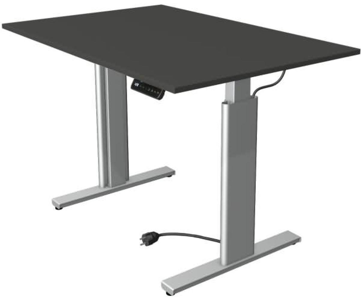 Kerkmann Schreibtisch Sitz-Stehtisch Move 3 silber 120x80x74-120cm elektr. höhenverstellbar anthrazit Bild 1