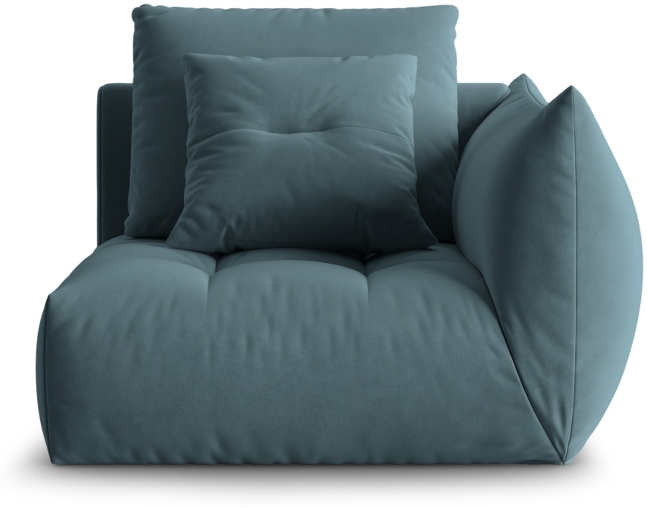 Micadoni Eckmodul Bloom Rechts Samt Casino Pastellblau Bild 1