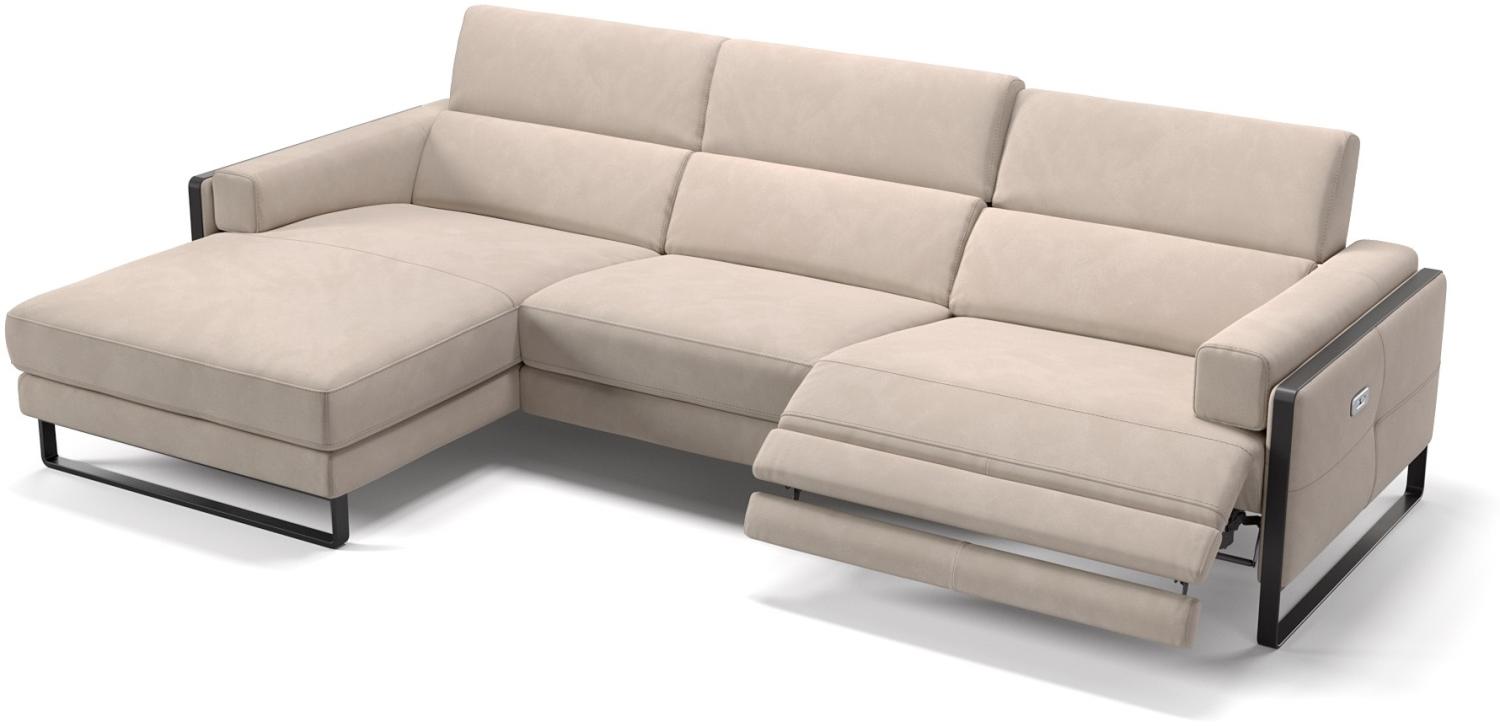 Sofanella Ecksofa MILO Eckcouch Wohnlandschaft Stoffsofa in Creme Bild 1