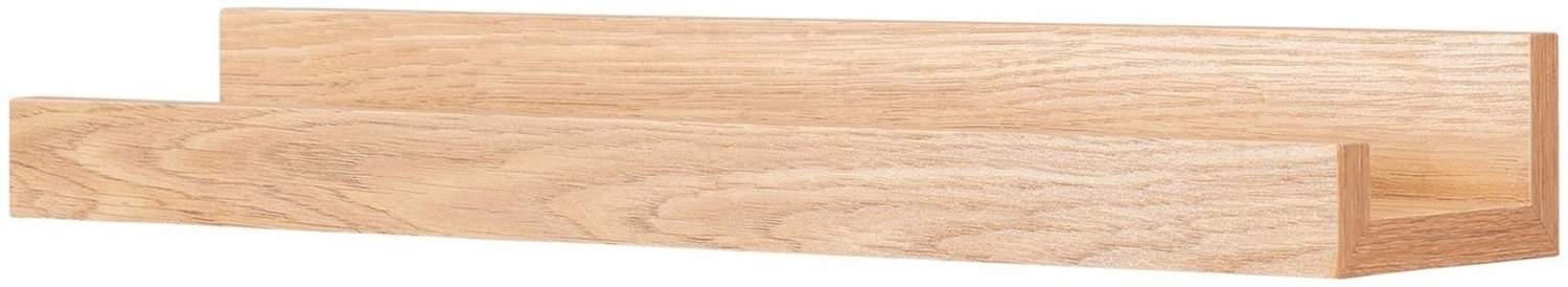 Levandeo® Bilderleiste, Bilderleiste Eiche Braun L40cm MDF Holz Wandregal Schmal Wanddeko Bild 1