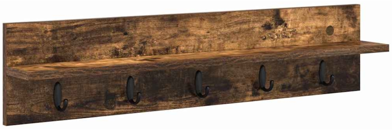 vidaXL Wandmontierter Kleiderständer Räuchereiche 80 x 10.5 x 18 cm 874399 Bild 1