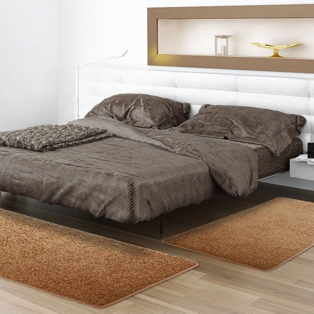 Karat Hochflor-Bettumrandung Kleopatra, Teppichläufer, ideal im Schlafzimmer, viele Farben, Höhe 9 mm, (3-tlg), Shaggy Bild 1