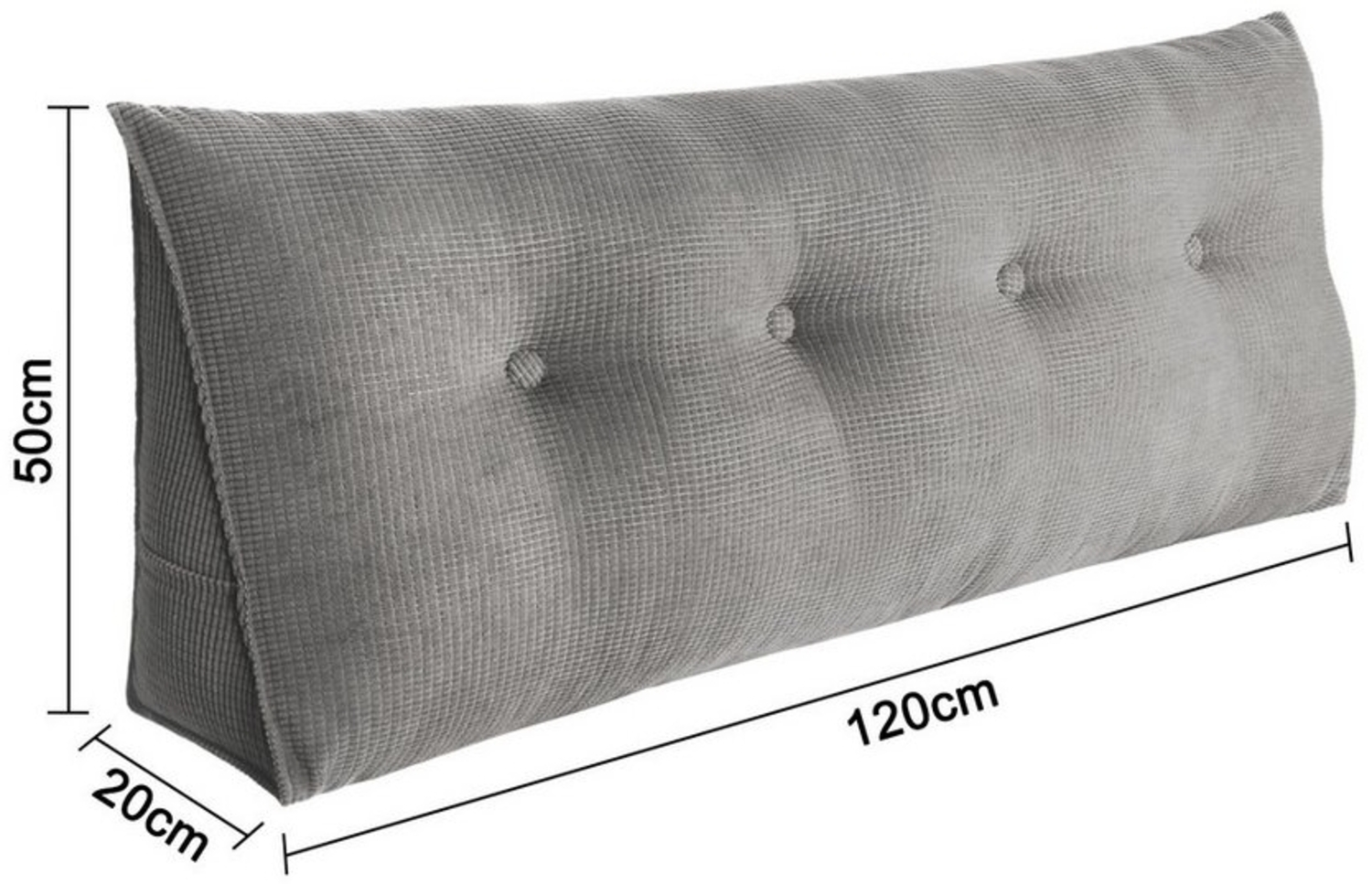 JEOBEST Rückenkissen Keilkissen mit waschbarem Bezug, Rückenstützkissen, Versch. Größen, Ideal zum Anlehnen im Bett, Lang 1.2/1.4/1.6/1.8/2M Bild 1