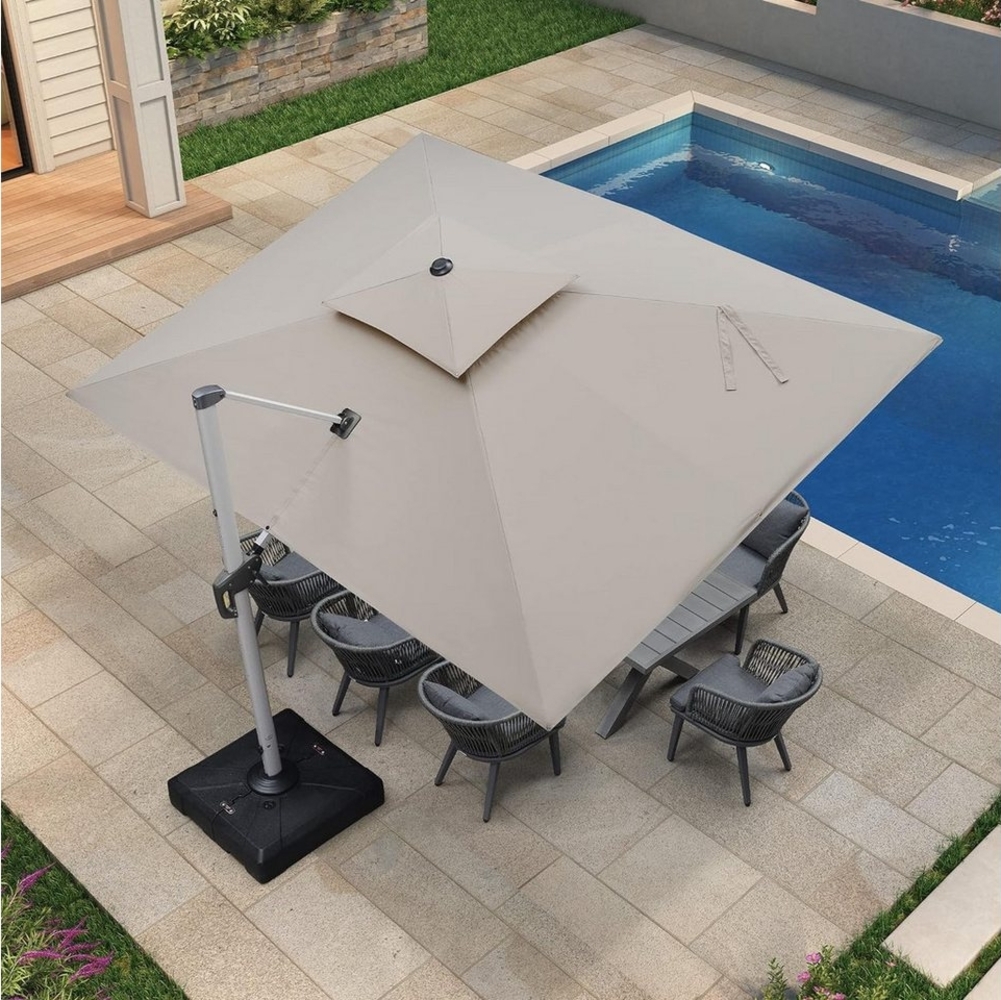 PURPLE LEAF Ampelschirm Rechteckiger Außenbereich Doppeldach Sonnenschirm, Terrassenschirm, LxB: 365,00x270,00 cm, für Garten,Terrasse, Pool Bild 1