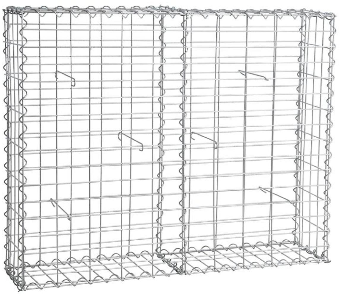 Gabione Steingabionen Steinkorb Gabionen Wand Drahtkorb 100 x 80 x 20 cm Bild 1