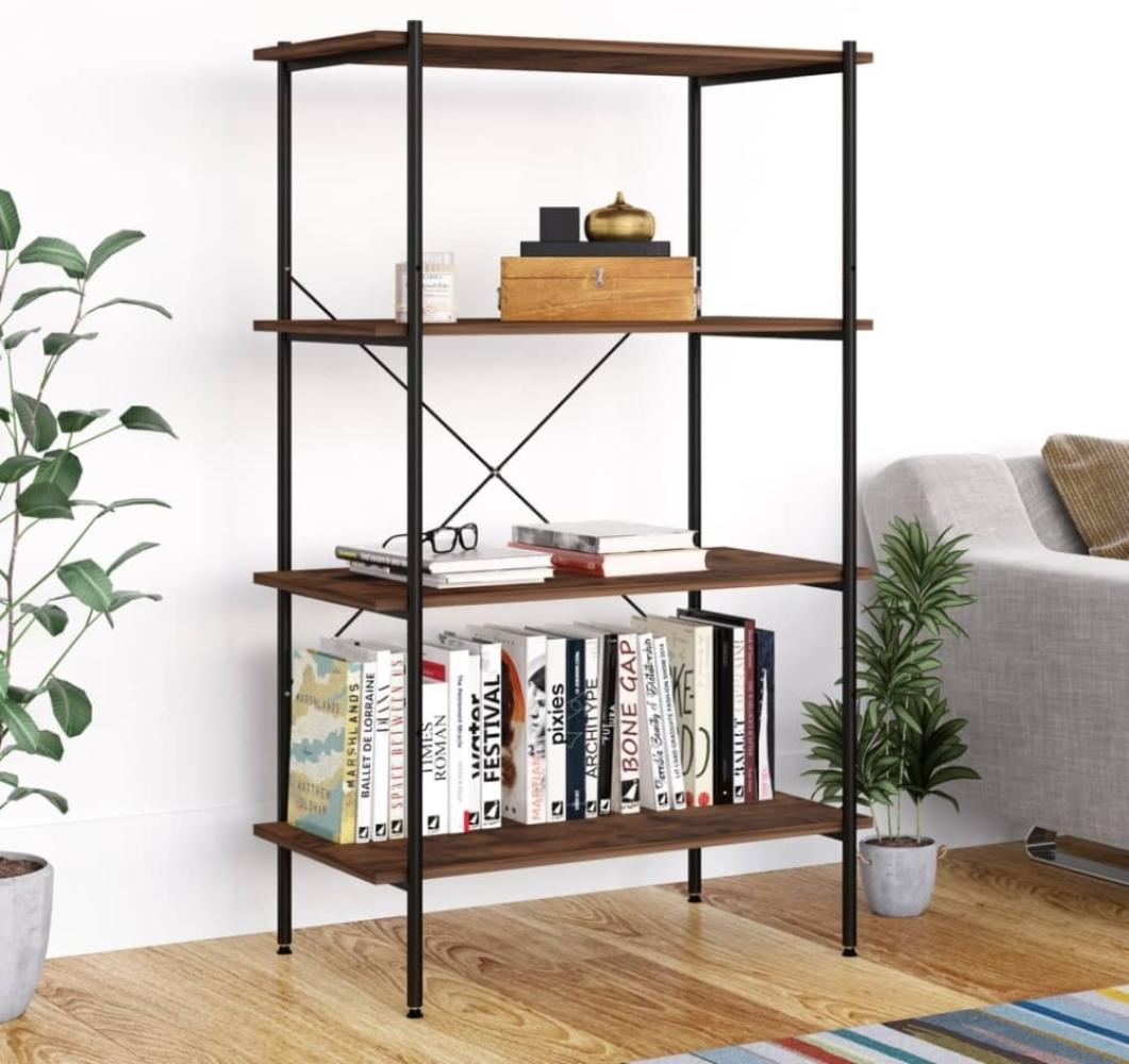 vidaXL Regal mit 4 Böden Schwarz und Natur 80x40x130 cm 336345 Bild 1