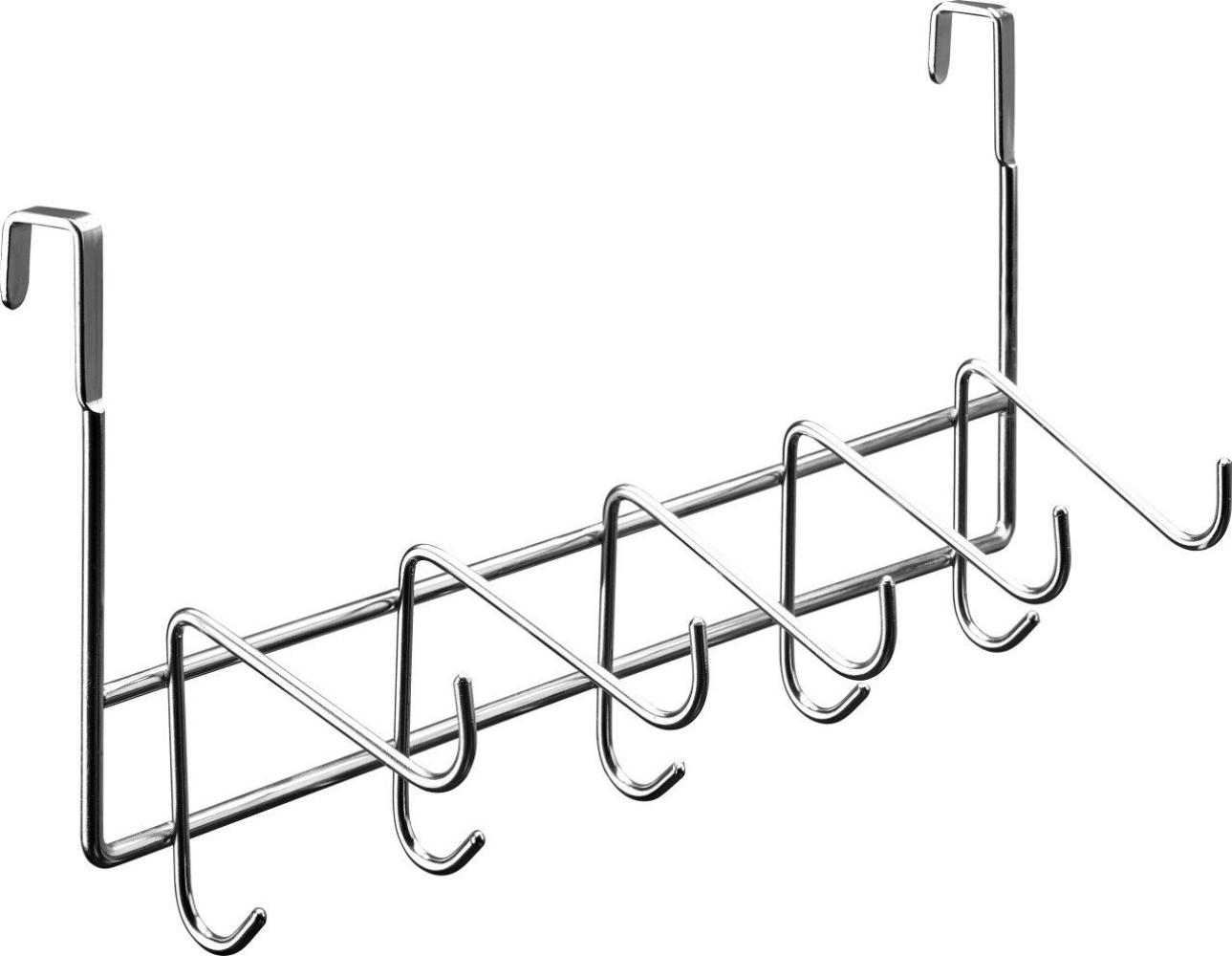 Hettich Türgarderobe 5 Doppelhaken 43,0 x 15,5 x 13,5 cm silber Bild 1