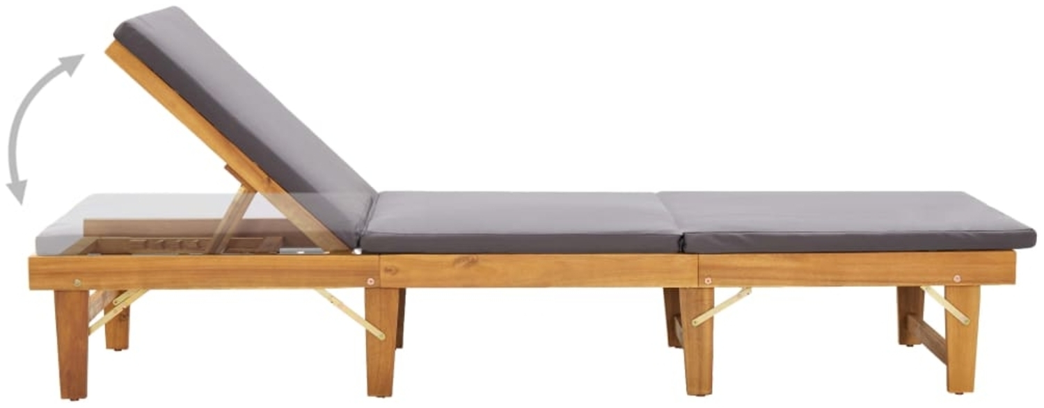 vidaXL Klappbare Sonnenliege mit Auflage Akazie Massivholz 46491 Bild 1