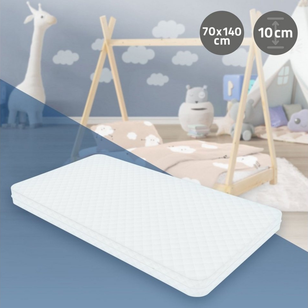 Kaltschaummatratze Kaltschaummatratze Orthopädische 7-Zonen antibakteriell, ML-DESIGN, 10 cm hoch, Matratze 60 x 120 x 10 cm Weiß atmungsaktiv Härtegrad H4 extra fest Bild 1