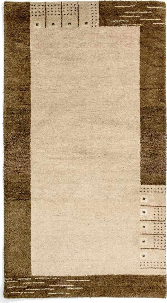 Morgenland Gabbeh Teppich - Indus - 165 x 90 cm - beige Bild 1