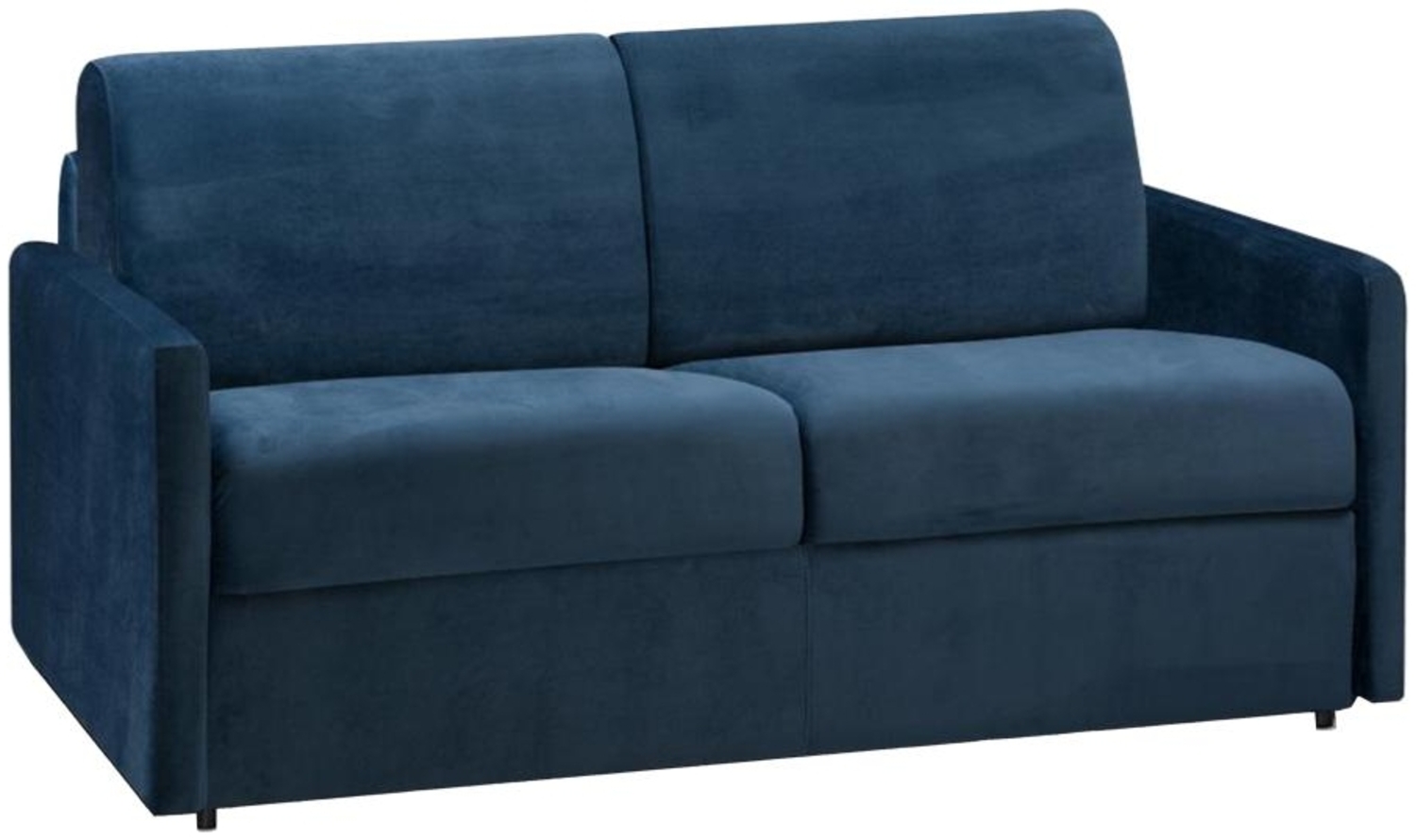 Schlafsofa 2-Sitzer Samt CALIFE - Dunkelblau - Liegefläche: 120 cm - Matratzenhöhe: 18 cm Bild 1