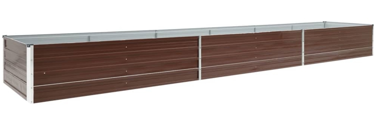 vidaXL Garten-Hochbeet Verzinkter Stahl 480x80x45 cm Braun 47066 Bild 1