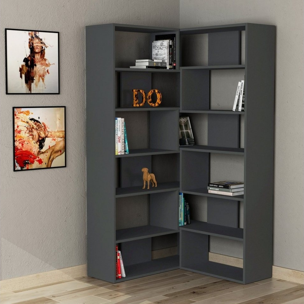 Decortie Bücherregal Molly, Modernes Bücherregal,Eck, Display Unit No. 4, 29,6 x 93,6 x 178,6 cm Bild 1