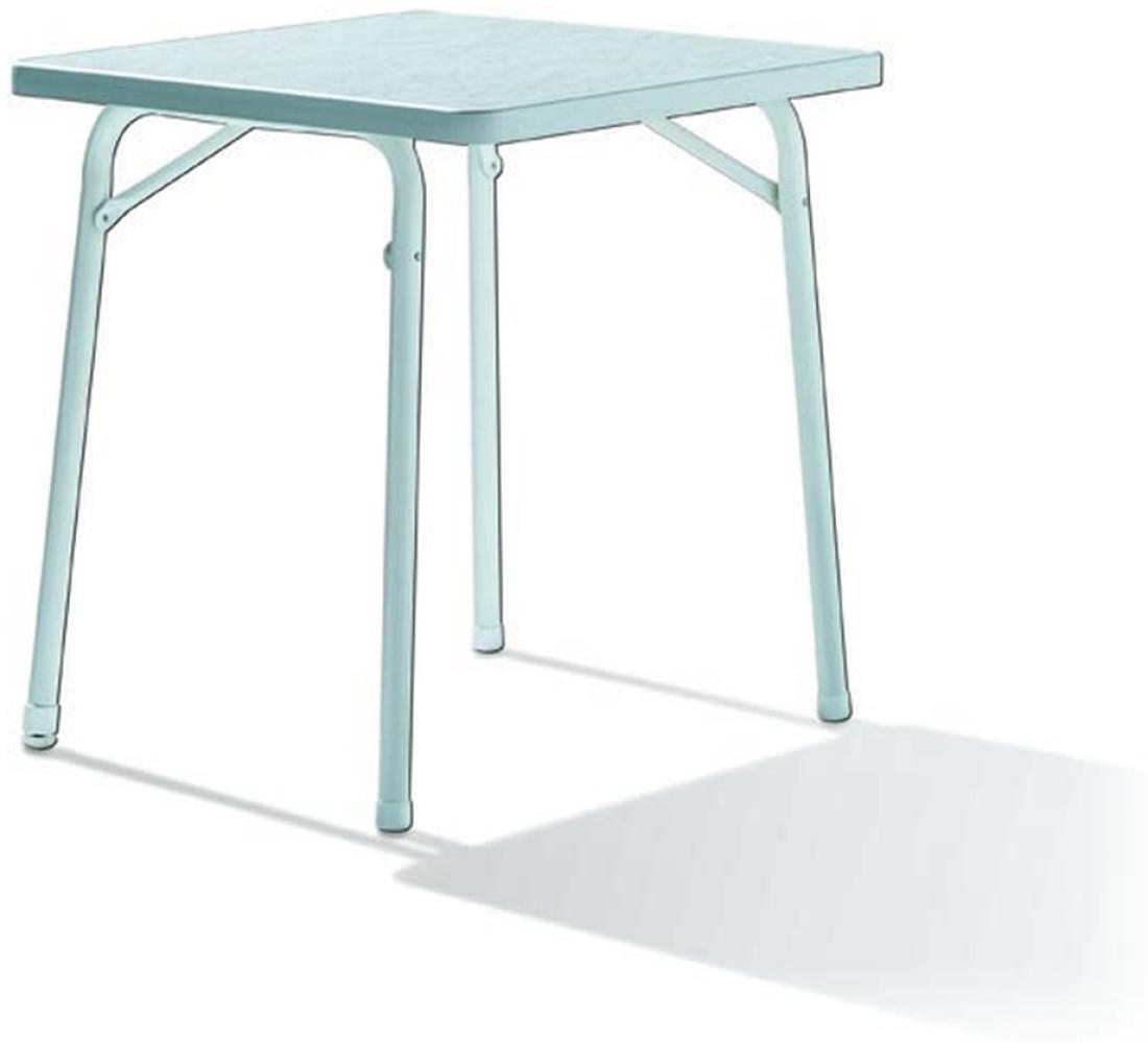 Klapptisch >111/ W KT< in Mamor weiß, mecalit®-PRO - 69x72x69cm (BxHxT) Bild 1