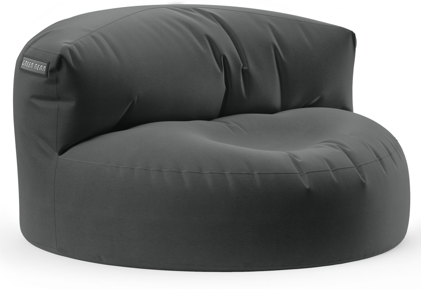 Green Bean® Sitzsack ergonomische Rückenlehne, waschbarer Bezug, mit Füllmaterial dunkelgrau, 90x50 cm Bild 1